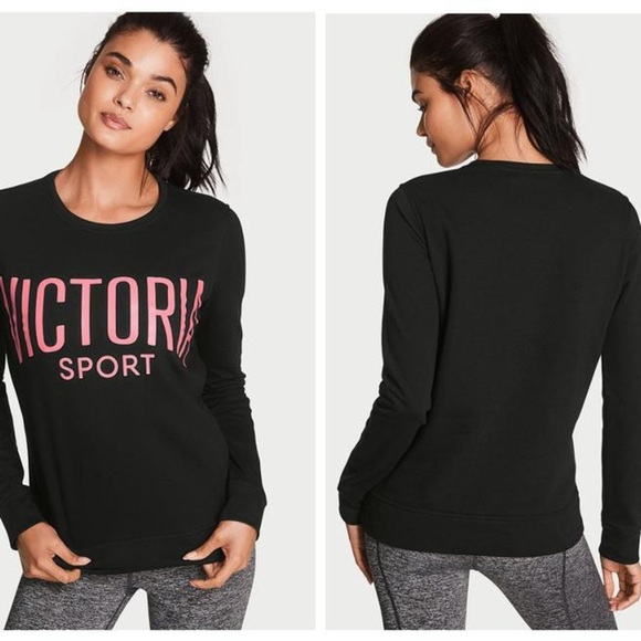 Victoria's Secret Tops - Victoria’s Sport Pullover Sweatshirt With Logo Print Size Medium